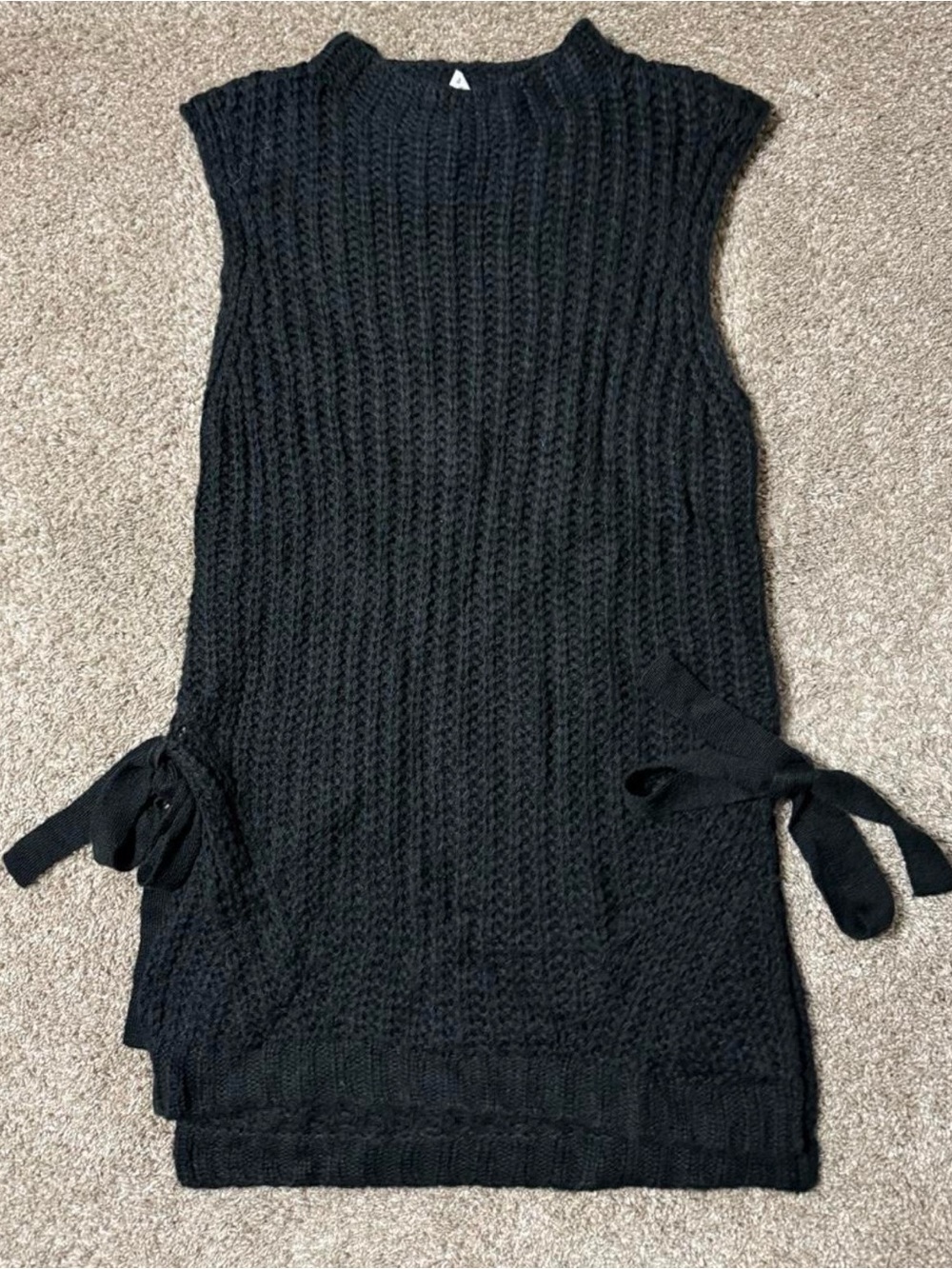 BCBGeneration Black Sleeveless Knit Tunic with Side Ties